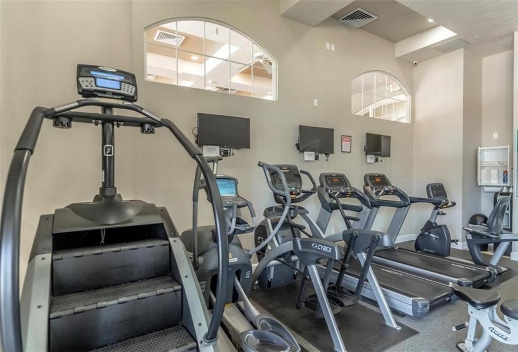 Fitness Equipment, Gym, Interior, Recessed Lighting