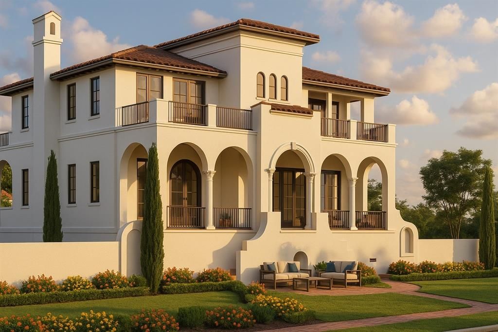 Backyard, Exterior, Facade, Mediterranean