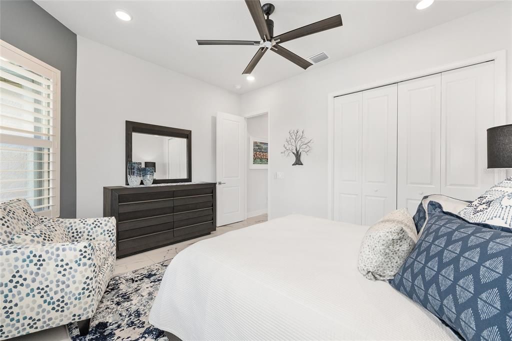 Bedroom, Interior, Recessed Lighting