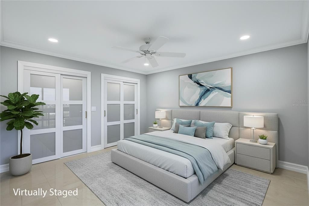 Bedroom, Interior, Recessed Lighting