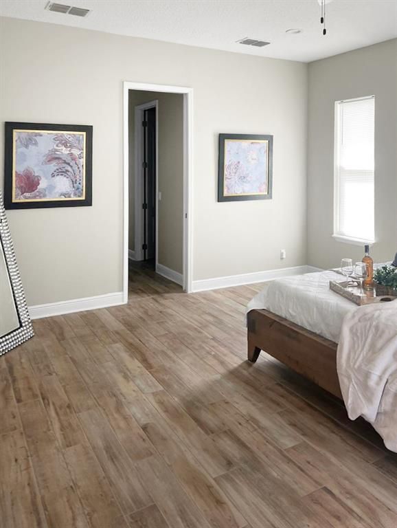 Bedroom, Interior, Wood Texture Flooring
