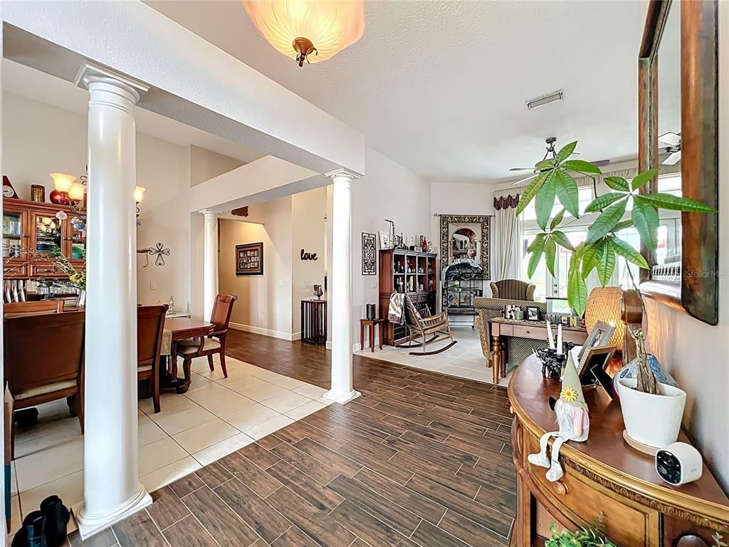 Dining room, Interior, Wood Texture Flooring
