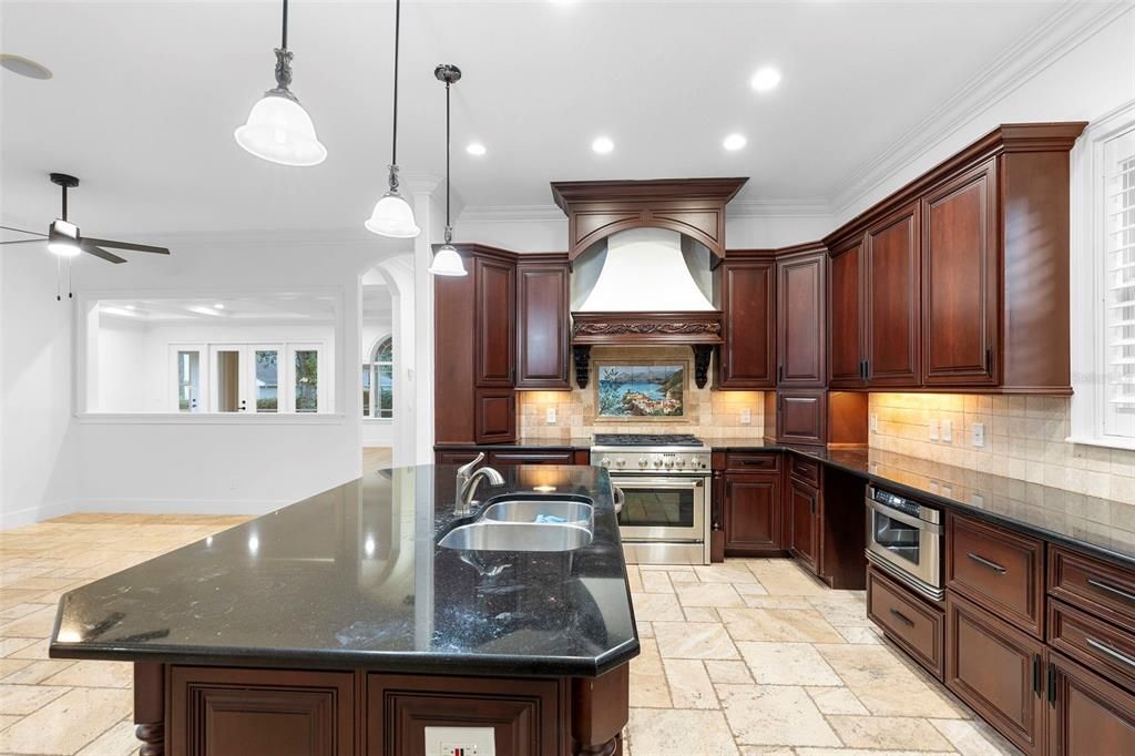 Interior, Kitchen, Pendant Lights, Recessed Lighting, Stainless Steel Appliances