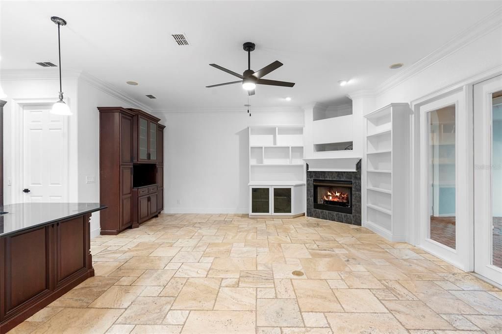 Fireplace, Interior, Pendant Lights, Recessed Lighting