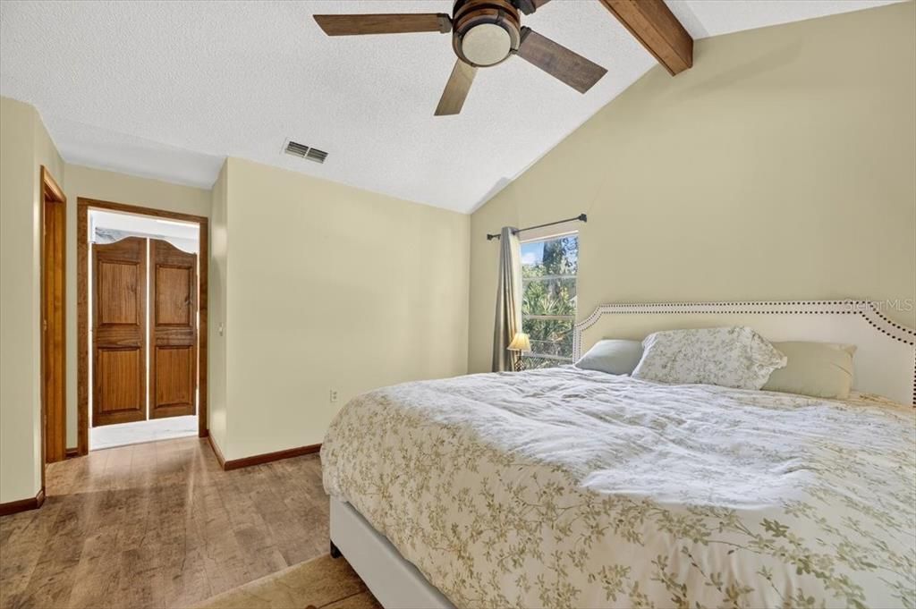 Bedroom, Interior, Wooden Beams, Wood Texture Flooring