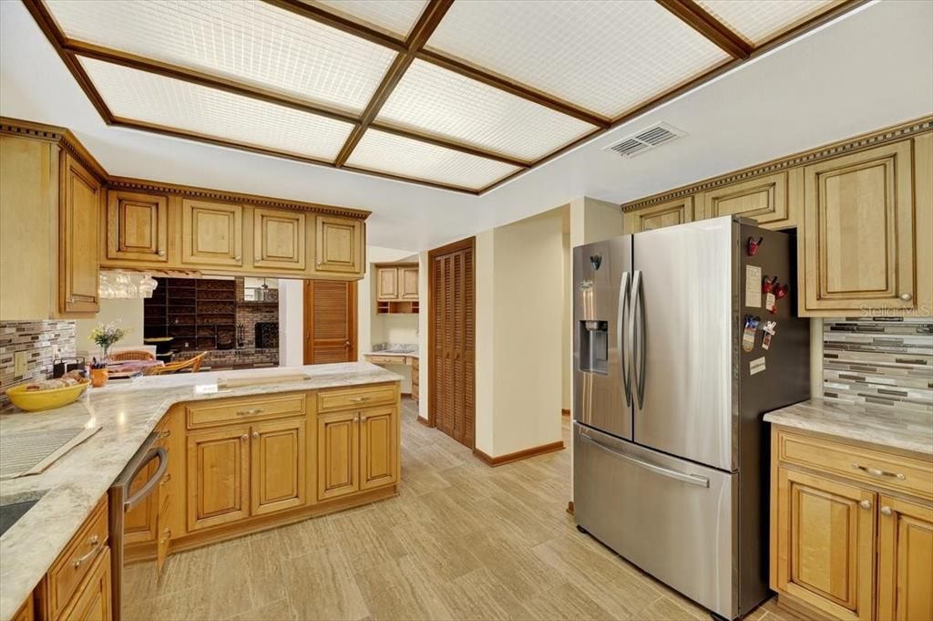 Interior, Kitchen, Wood Texture Flooring