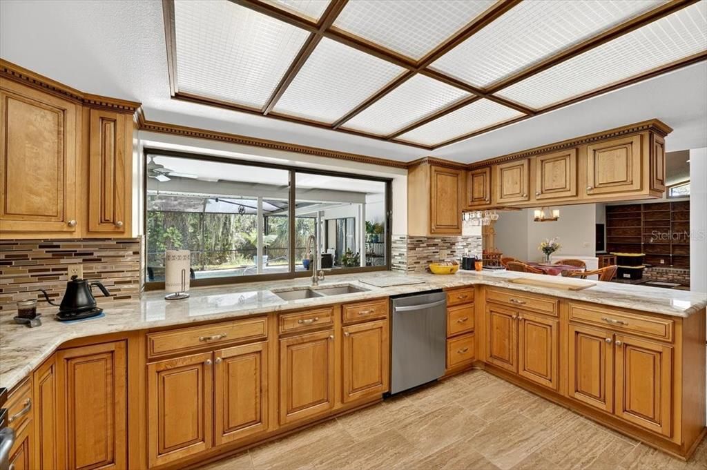 Interior, Kitchen, Wood Texture Flooring
