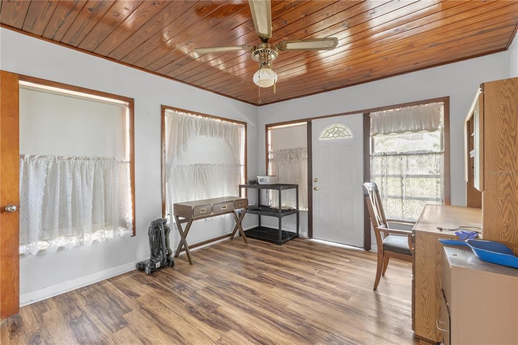 Home Office, Interior, Wooden Ceilings, Wood Texture Flooring