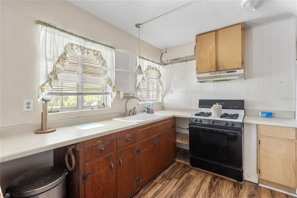 Interior, Kitchen, Wood Texture Flooring