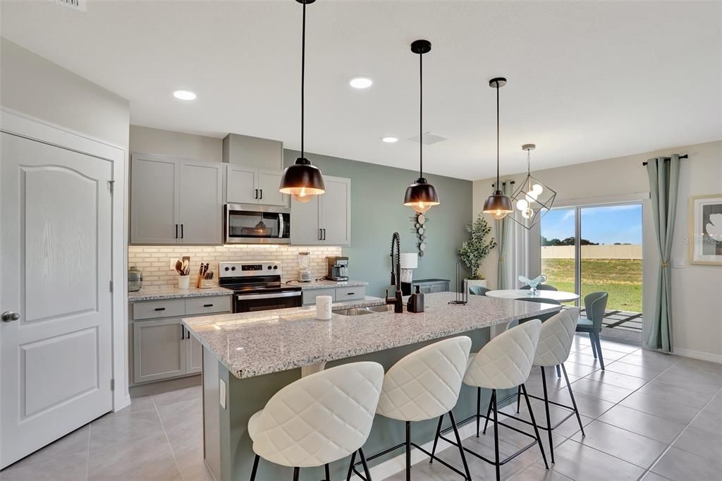 Interior, Kitchen, Pendant Lights, Recessed Lighting, Stainless Steel Appliances