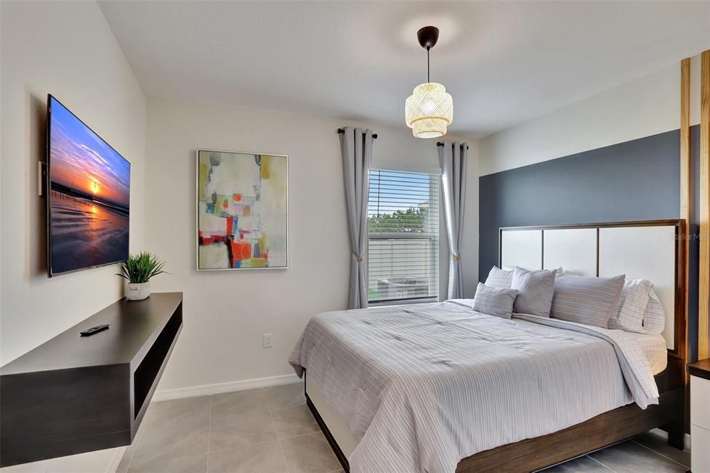 Bedroom, Interior, Pendant Lights