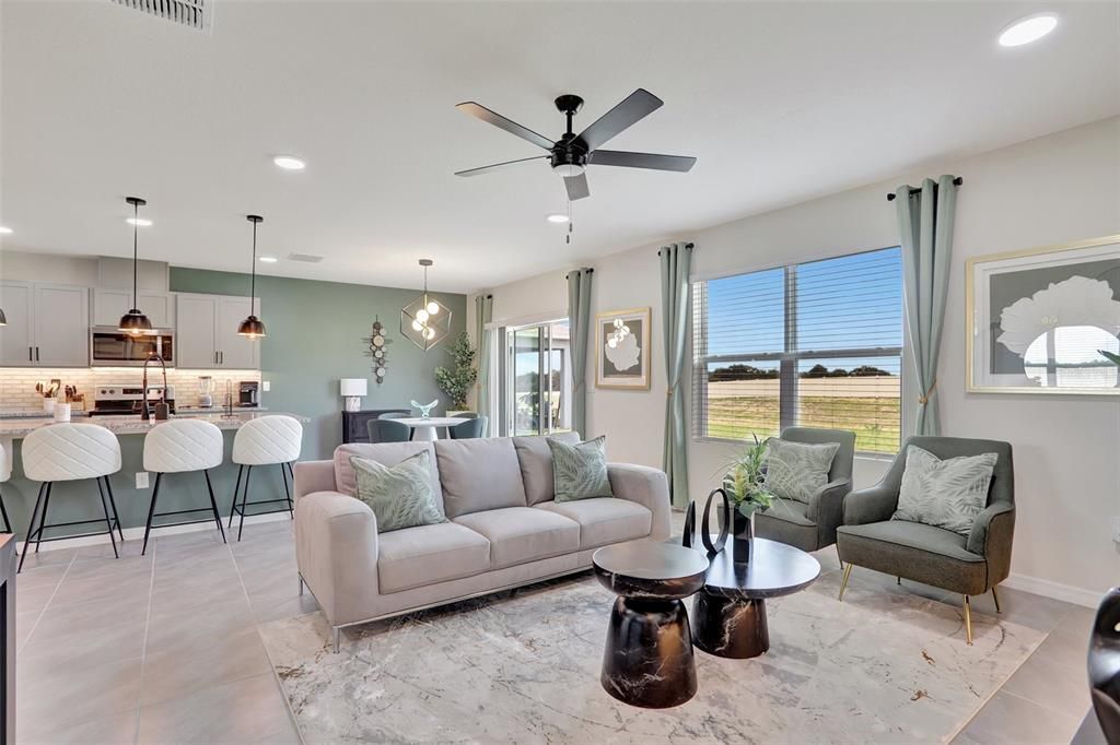 Interior, Kitchen, Living room, Pendant Lights, Recessed Lighting