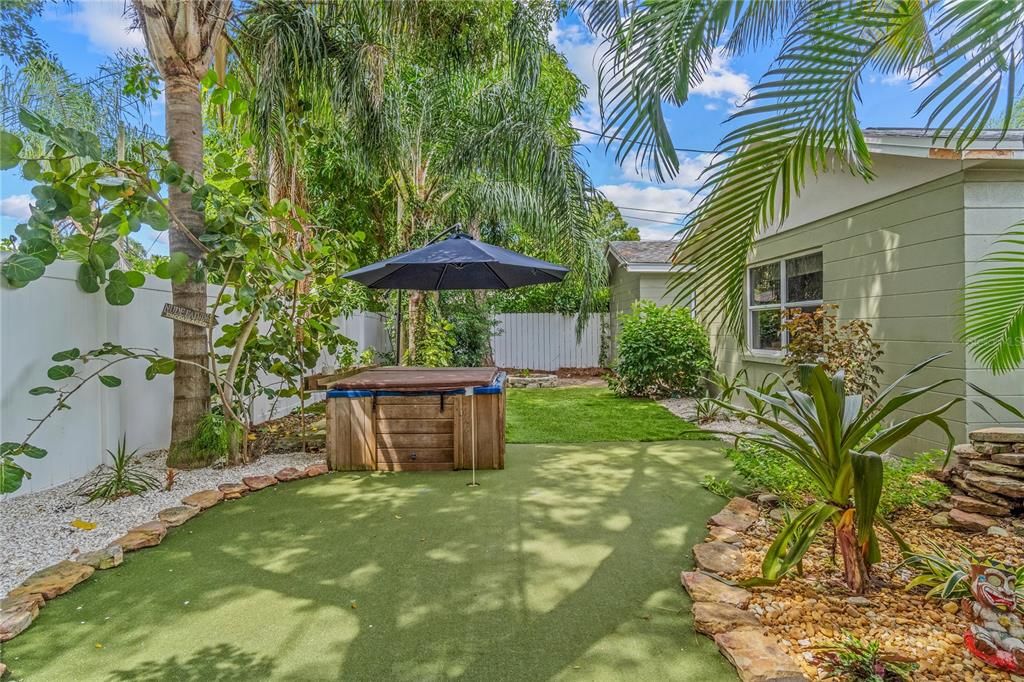 Backyard, Exterior, Hot Tub