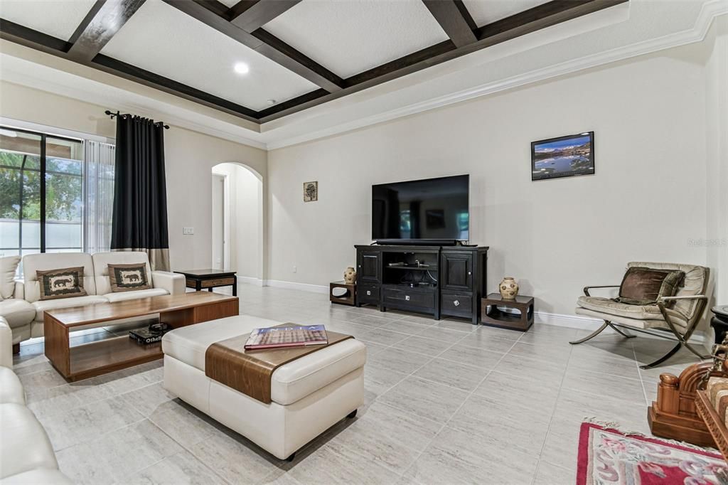 Interior, Living room, Recessed Lighting