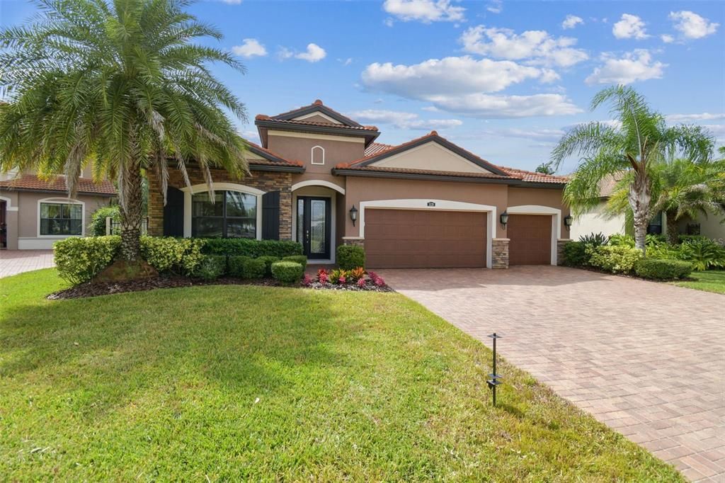 Attached, Backyard, Exterior, Facade, Mediterranean