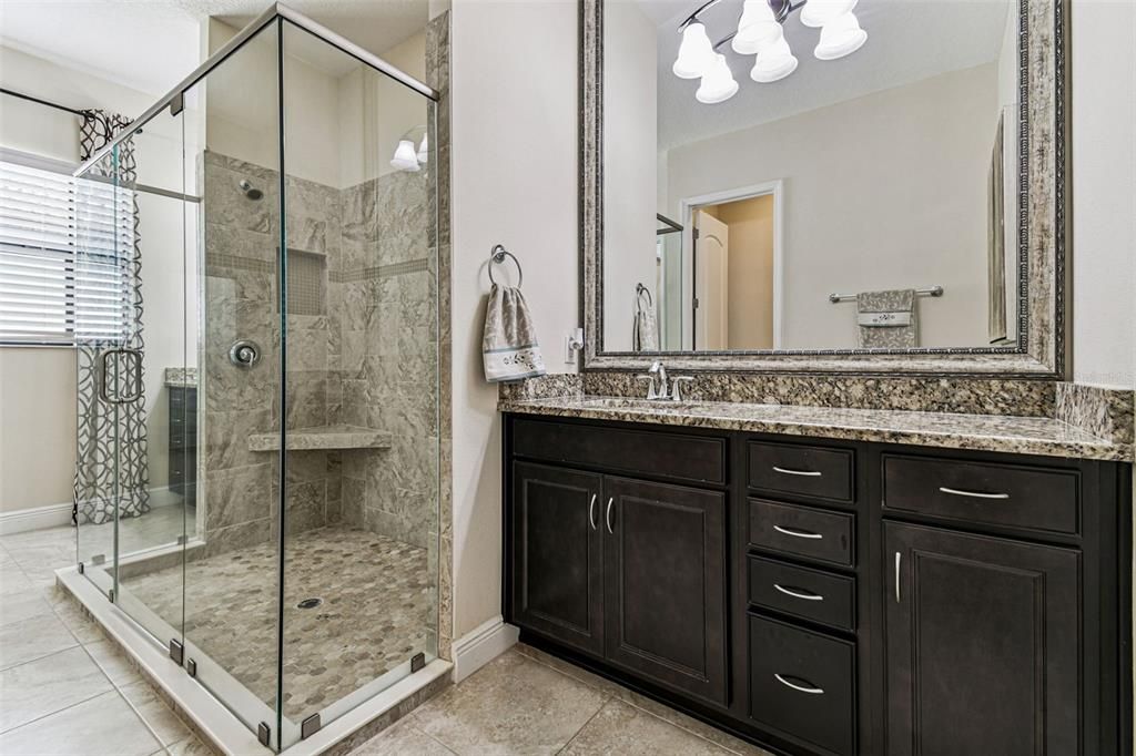 Bathroom, Dual Sink Vanities, Glass Shower, Interior