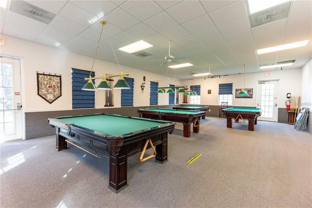 Billiard Table, Game Room, Interior, Pendant Lights, Recessed Lighting