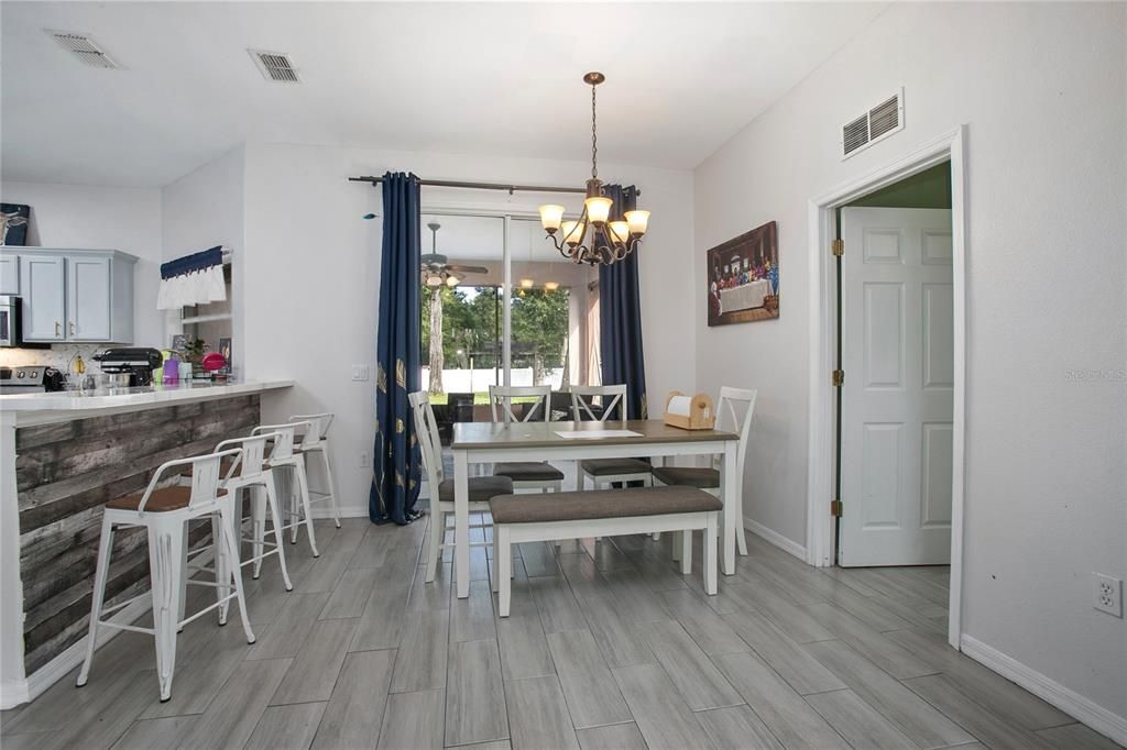 Chandelier, Dining room, Interior, Kitchen, Wood Texture Flooring