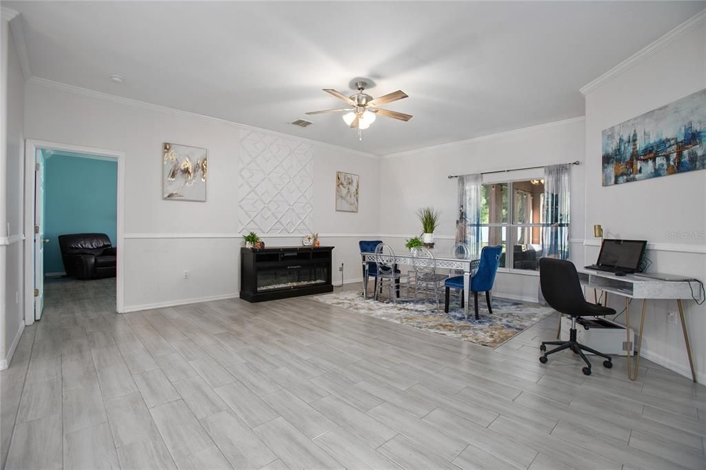 Home Office, Interior, Wood Texture Flooring