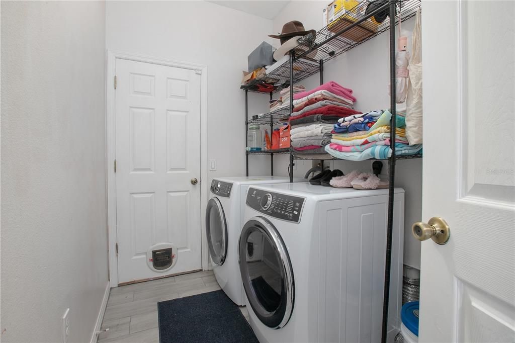 Interior, Washer, Wood Texture Flooring