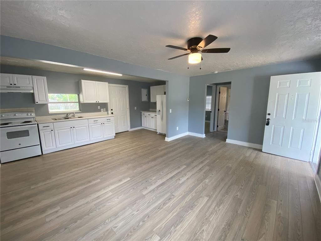 Interior, Kitchen, Wood Texture Flooring