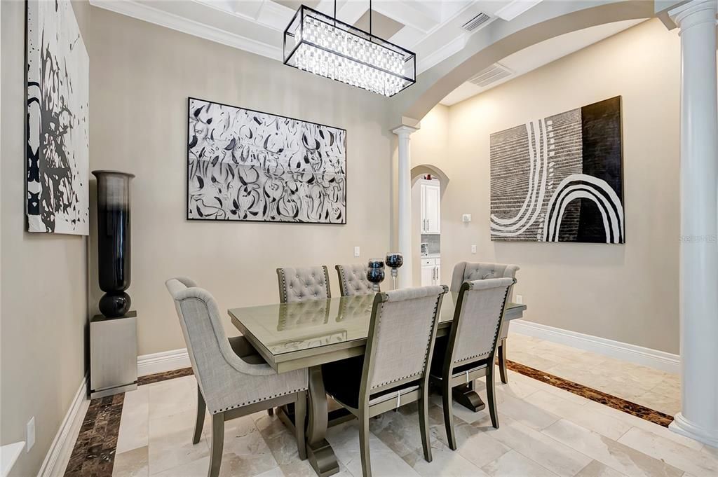 Chandelier, Dining room, Interior