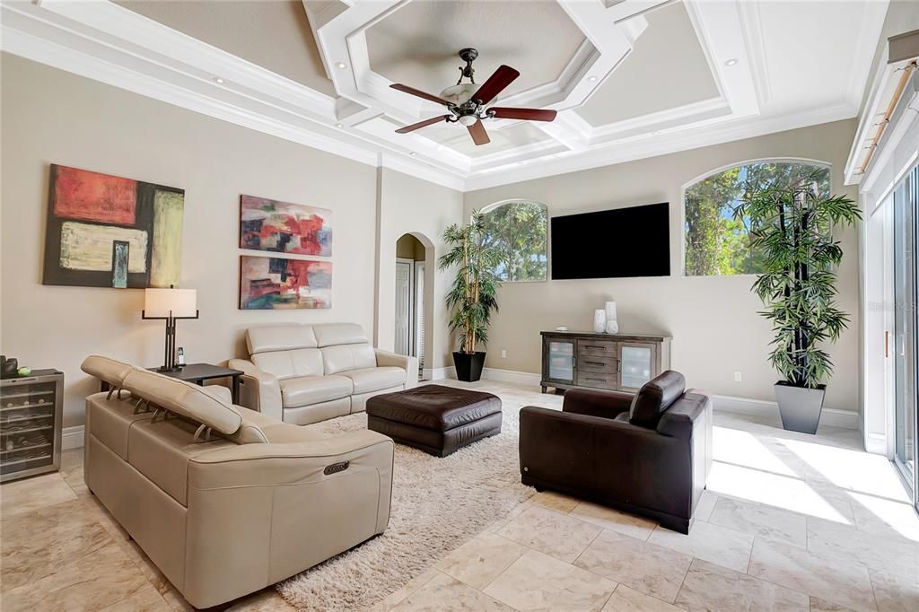 Interior, Living room, Recessed Lighting