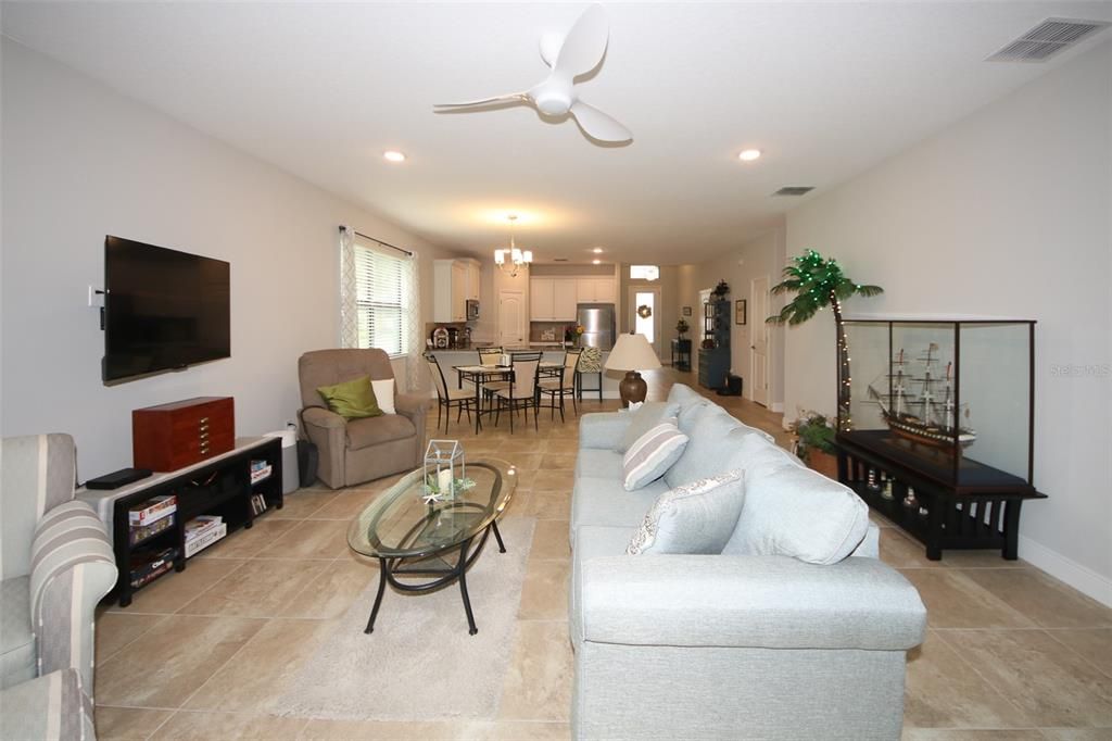 Dining room, Interior, Kitchen, Living room, Recessed Lighting