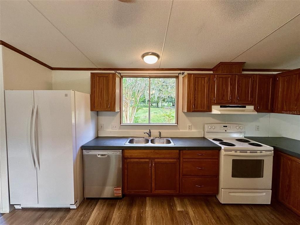 Interior, Kitchen, Wood Texture Flooring