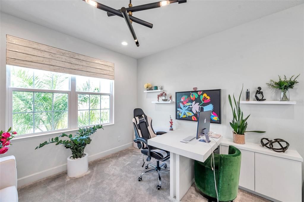 Home Office, Interior, Recessed Lighting