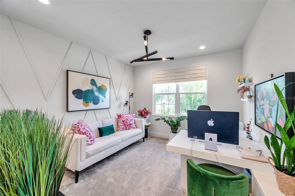 Home Office, Interior, Recessed Lighting