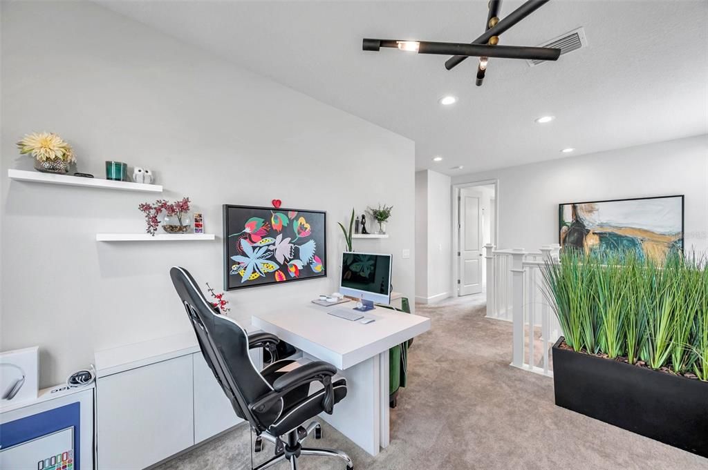 Home Office, Interior, Recessed Lighting