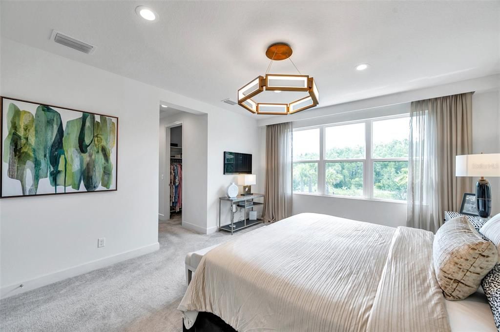 Bedroom, Interior, Pendant Lights, Recessed Lighting