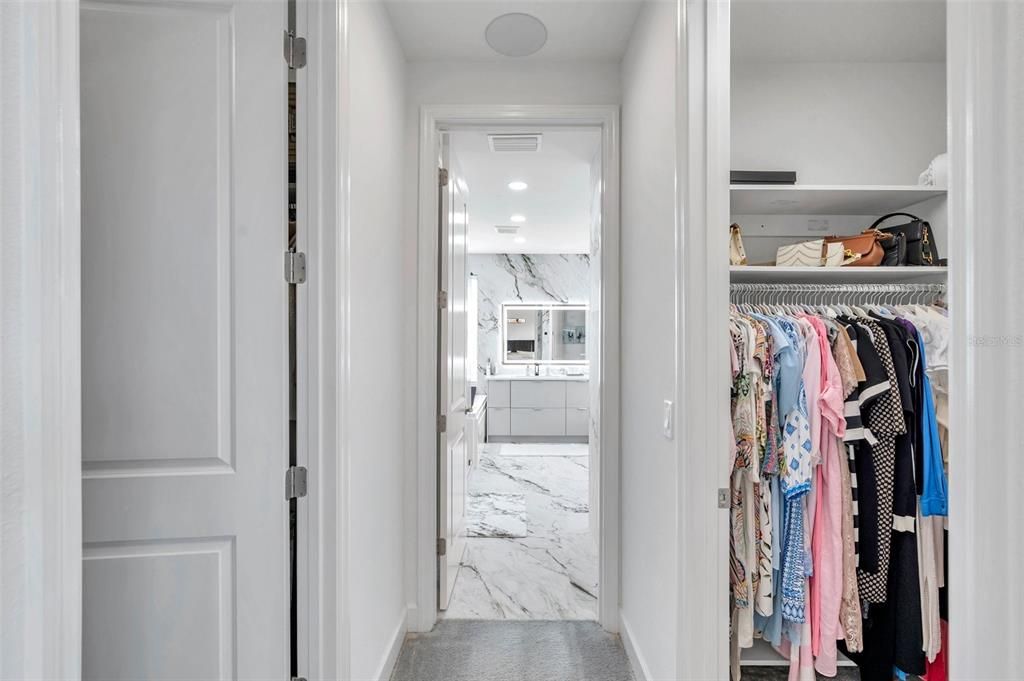Interior, Marble, Marble Walls, Recessed Lighting, Walk-in Closets