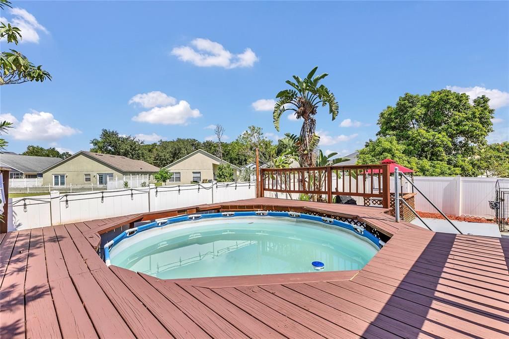 Exterior, Pool, Wood Texture Flooring