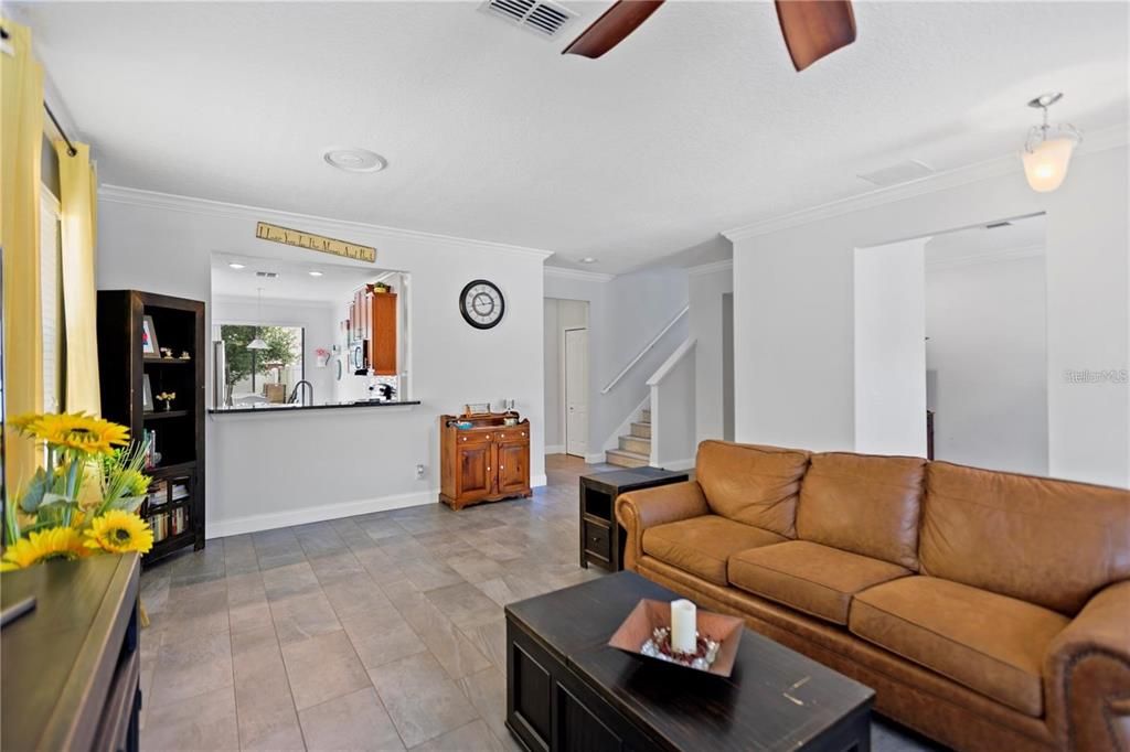 Interior, Living room, Recessed Lighting