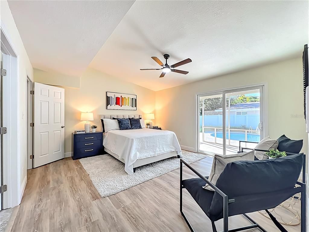 Bedroom, Interior, Water, Wood Texture Flooring