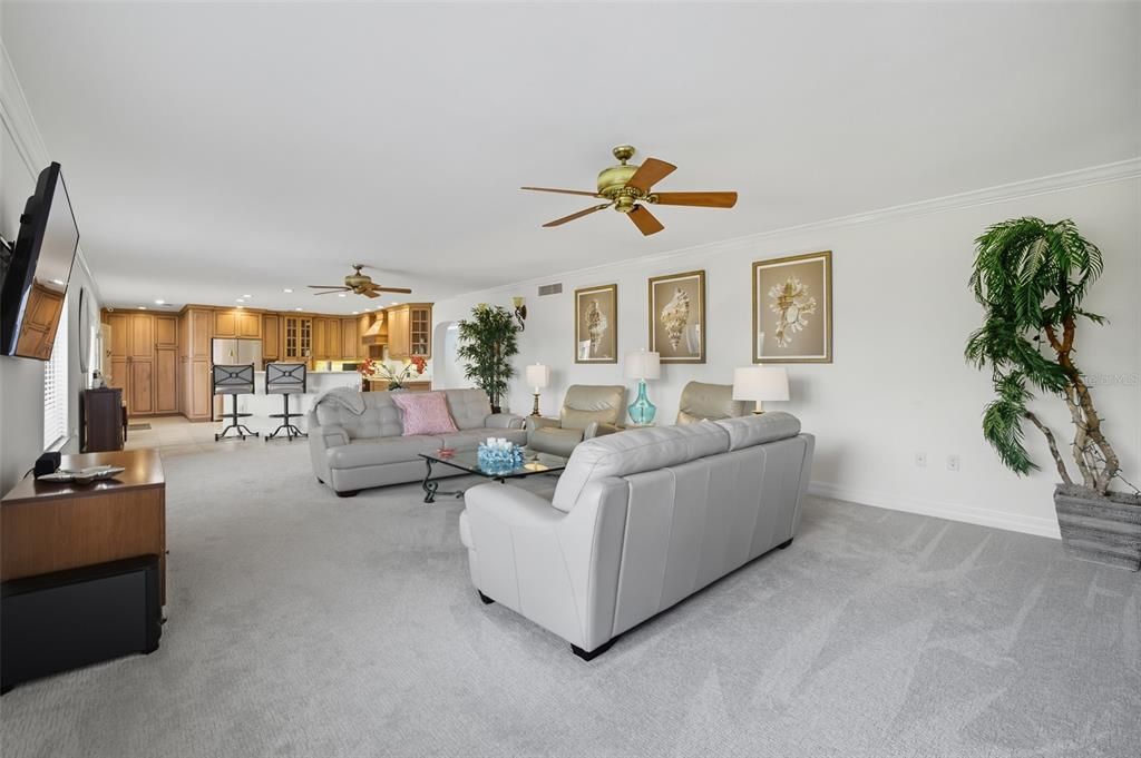 Interior, Living room, Recessed Lighting