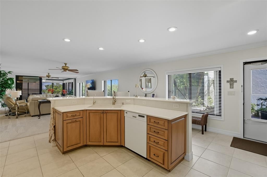 Interior, Kitchen, Living room, Recessed Lighting