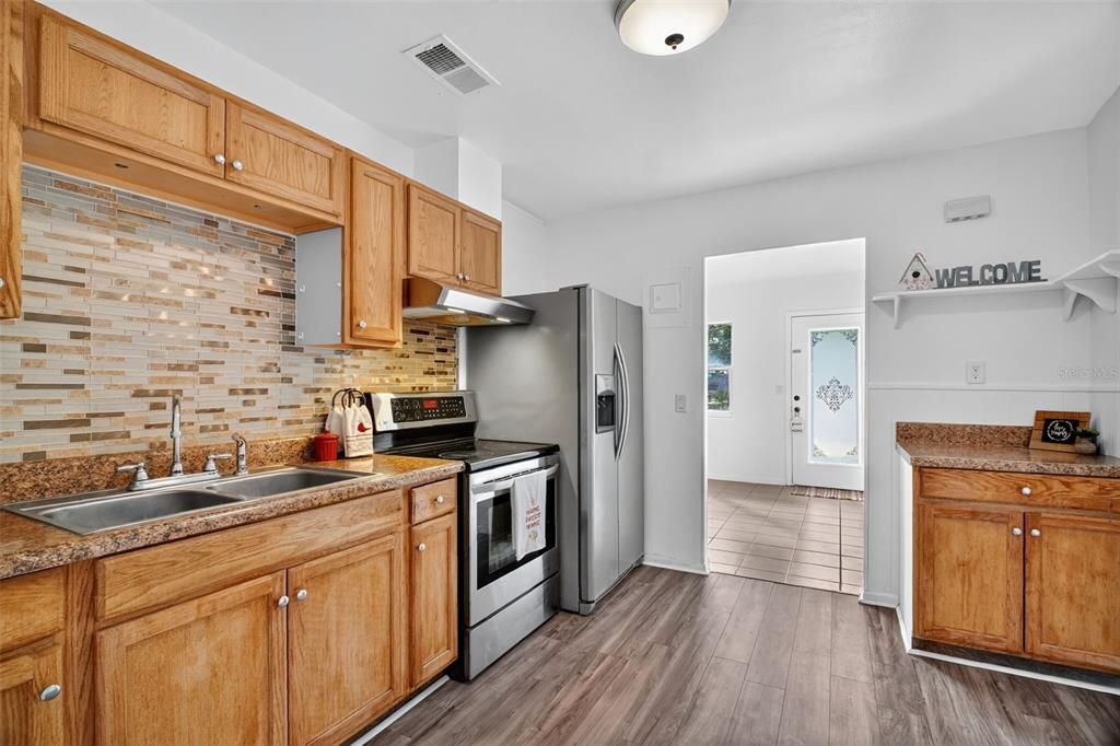 Interior, Kitchen, Wood Texture Flooring