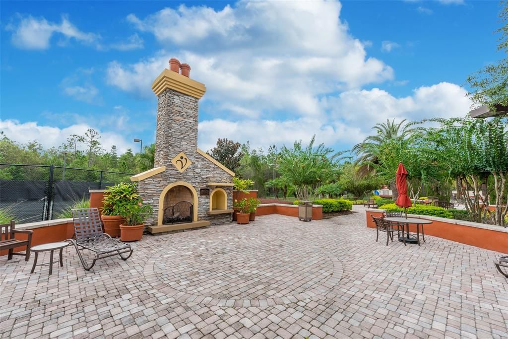 Backyard, Exterior, Fireplace