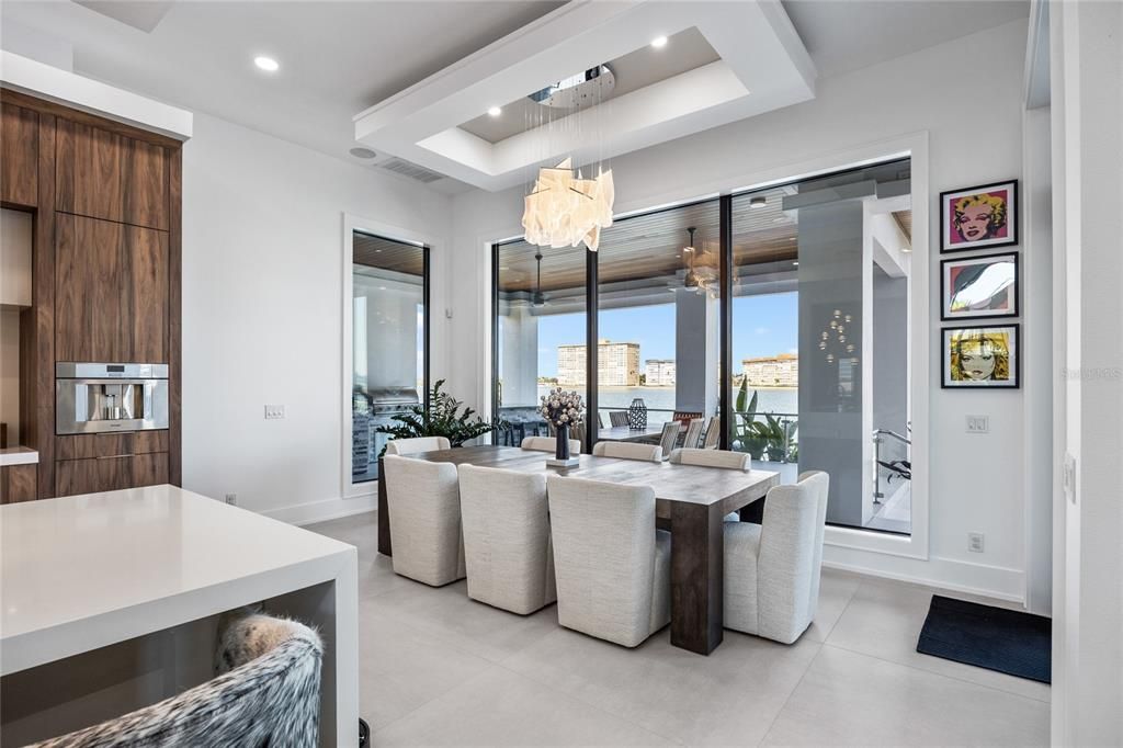 Dining room, Interior, Pendant Lights, Recessed Lighting, Water