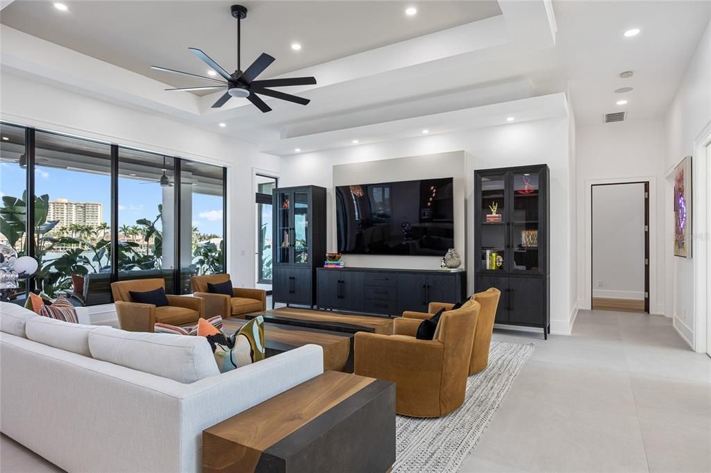 Interior, Living room, Recessed Lighting