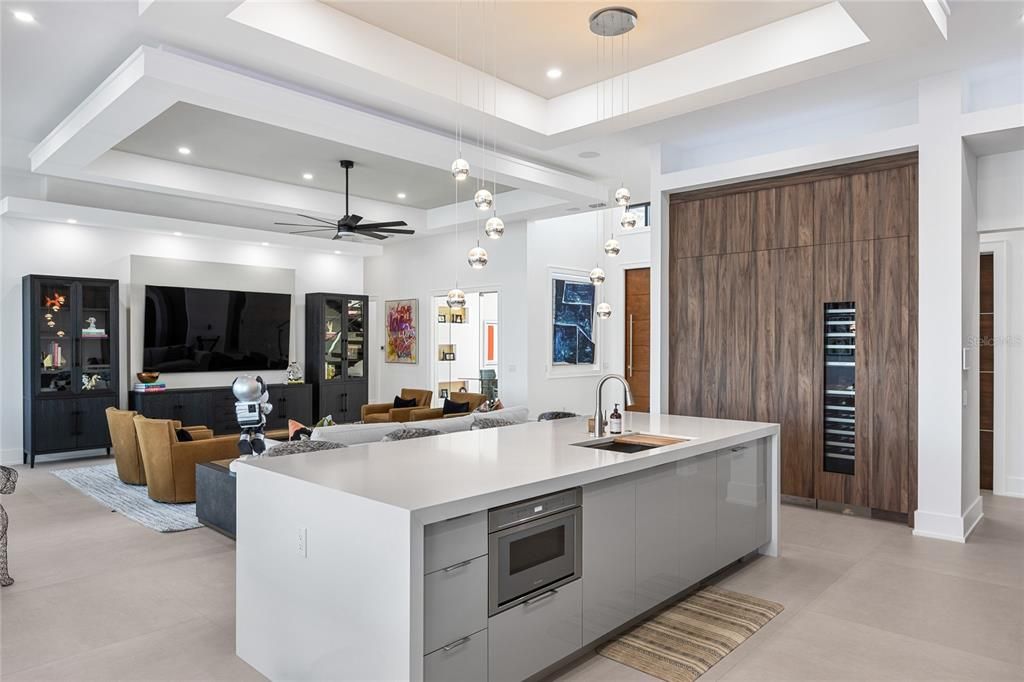 Interior, Kitchen, Living room, Pendant Lights, Recessed Lighting