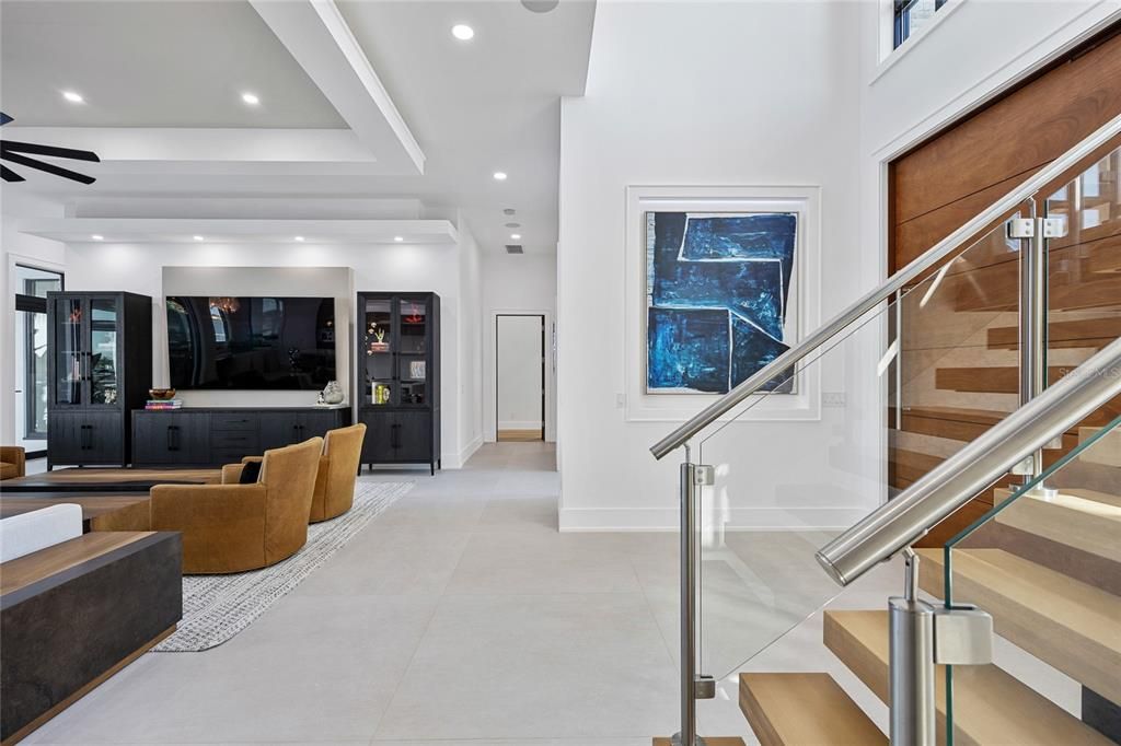 Interior, Living room, Recessed Lighting