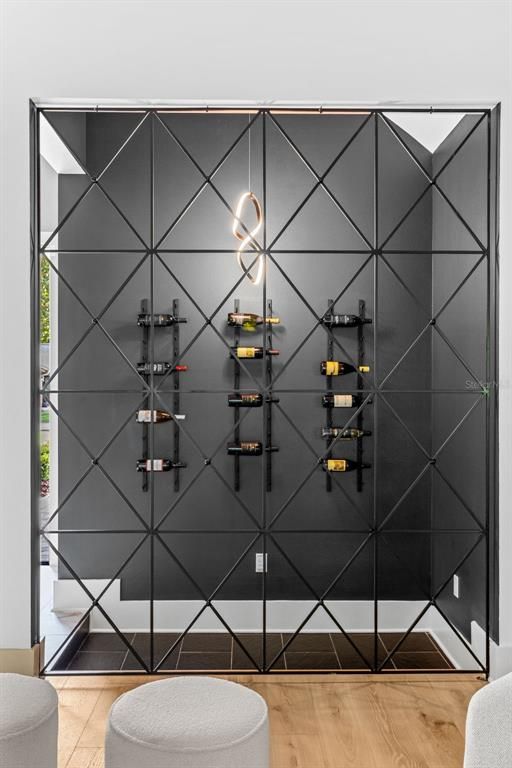 Interior, Pendant Lights, Wine Storage, Wood Texture Flooring