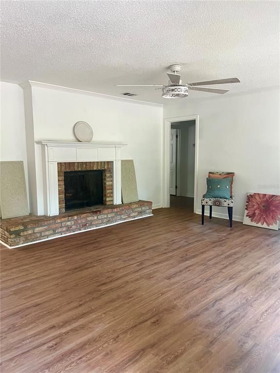 Fireplace, Interior, Wood Texture Flooring