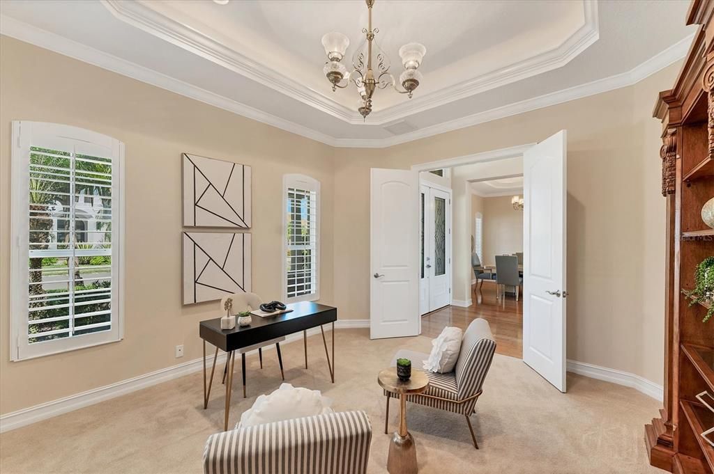 Chandelier, Home Office, Interior