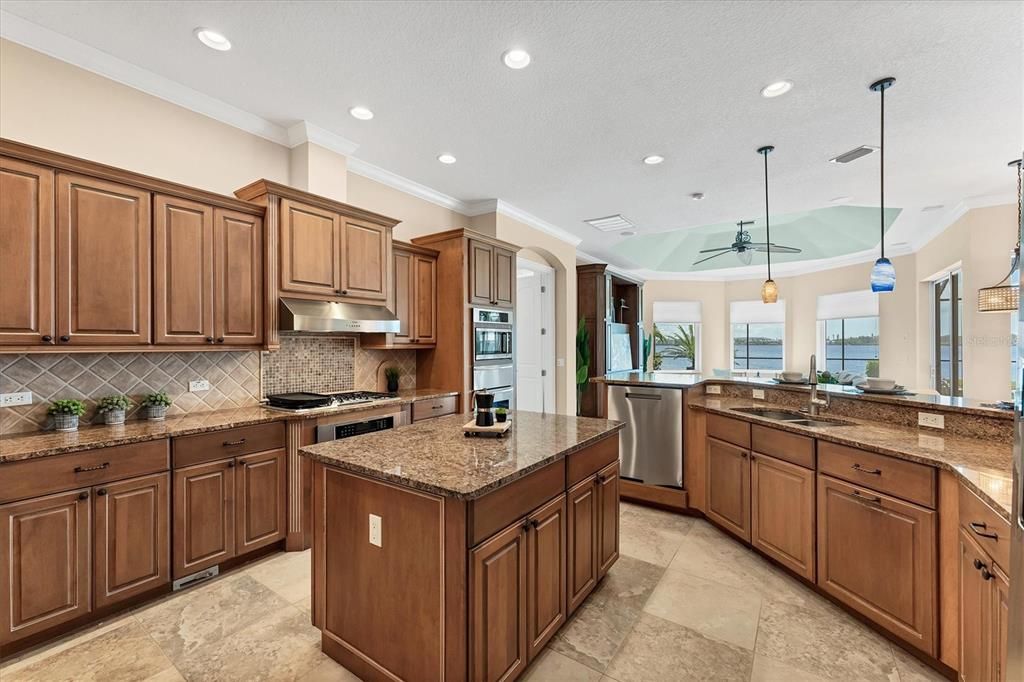 Interior, Kitchen, Pendant Lights, Recessed Lighting, Stainless Steel Appliances