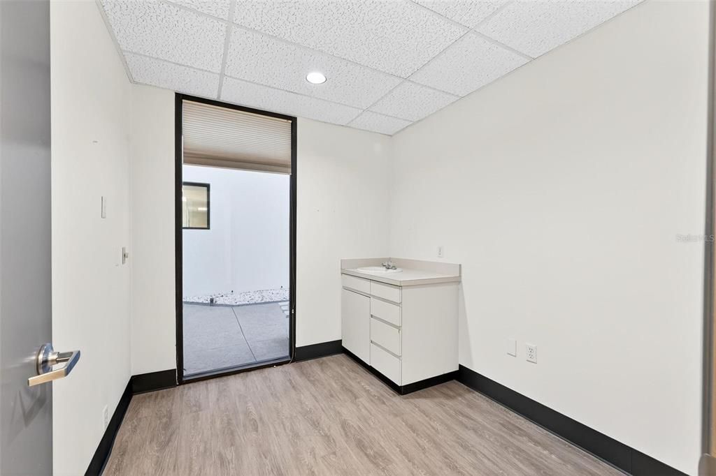 Bathroom, Empty room, Interior, Recessed Lighting, Wood Texture Flooring